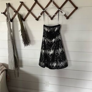 Black and White Patterned Dress